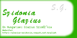 szidonia glazius business card
